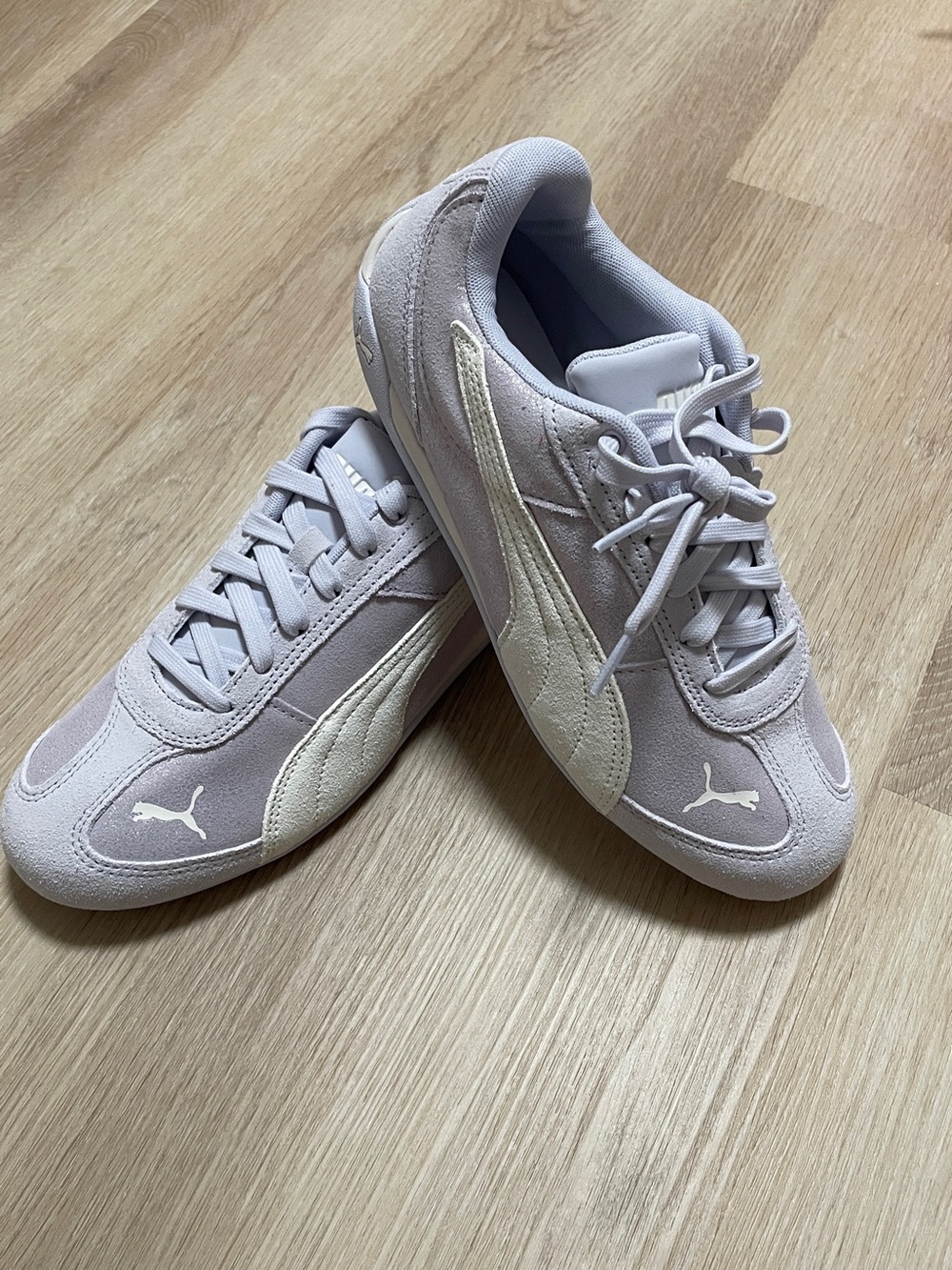 Puma Women’s Low-Top Sneakers in Lavender and Cream